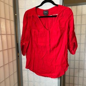 Anthropologie Maeve red blouse